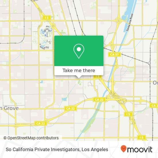 So California Private Investigators map