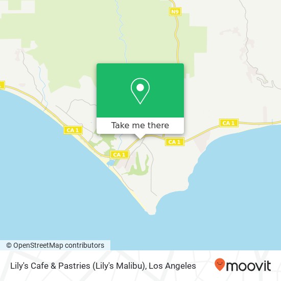 Mapa de Lily's Cafe & Pastries (Lily's Malibu)