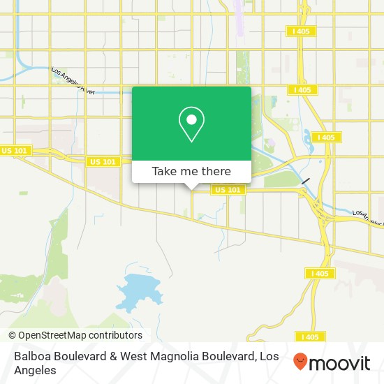 Balboa Boulevard & West Magnolia Boulevard map