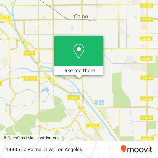 14935 La Palma Drive map