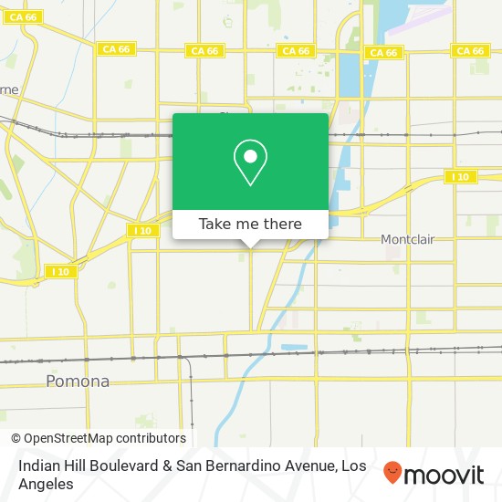Indian Hill Boulevard & San Bernardino Avenue map