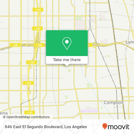 Mapa de 846 East El Segundo Boulevard