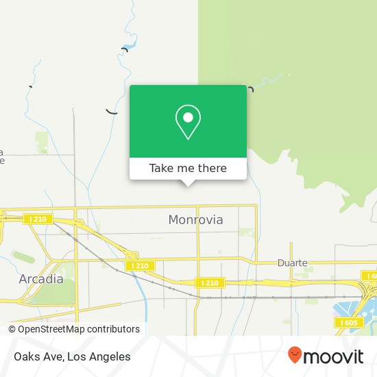 Mapa de Oaks Ave