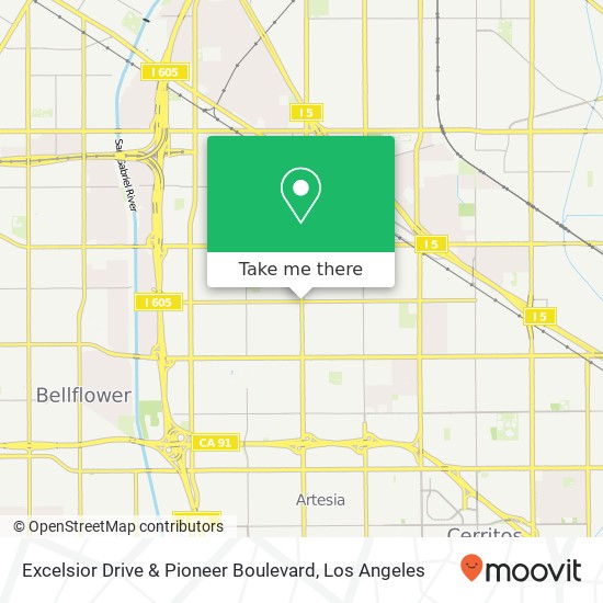 Excelsior Drive & Pioneer Boulevard map