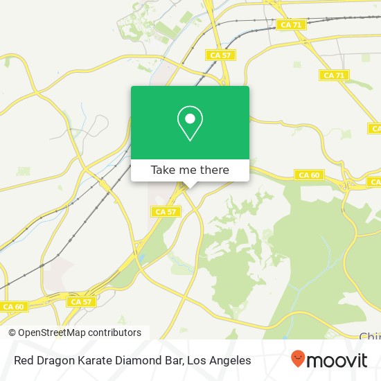 Red Dragon Karate Diamond Bar map
