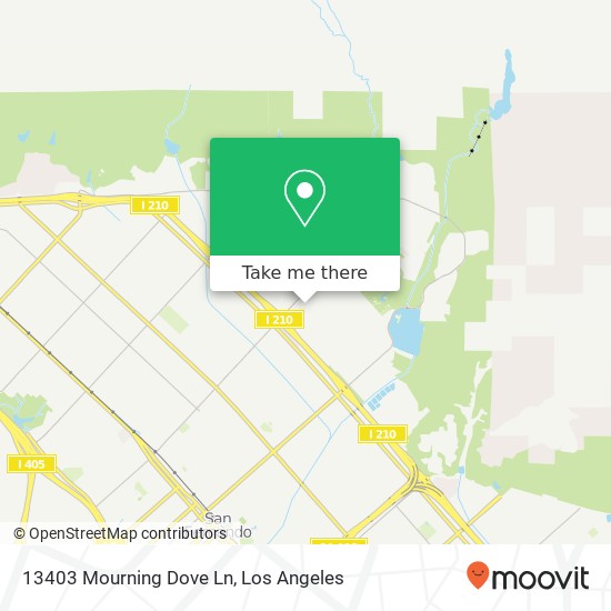 Mapa de 13403 Mourning Dove Ln