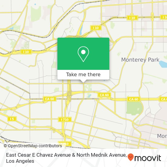 Mapa de East Cesar E Chavez Avenue & North Mednik Avenue