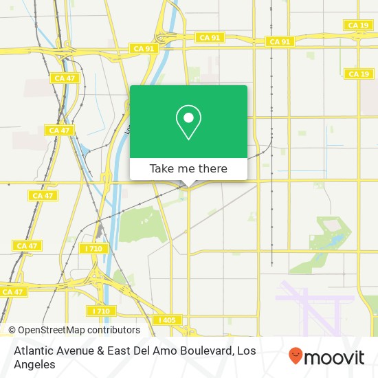 Atlantic Avenue & East Del Amo Boulevard map