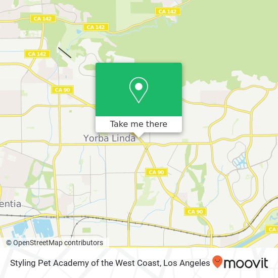 Mapa de Styling Pet Academy of the West Coast