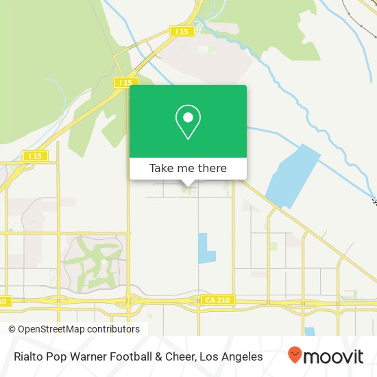 Rialto Pop Warner Football & Cheer map