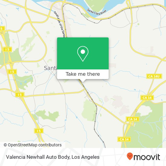 Valencia Newhall Auto Body map