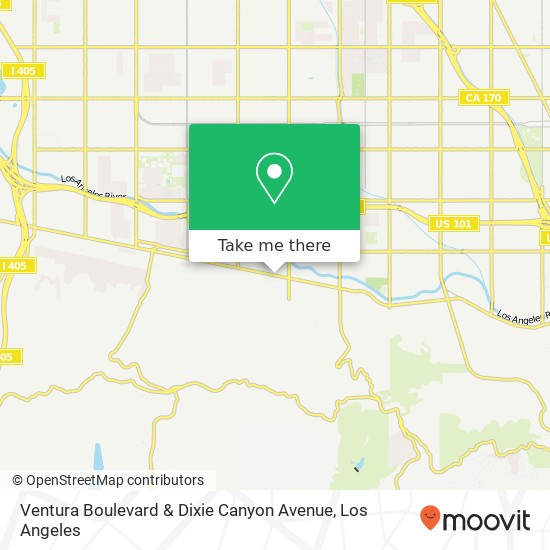 Ventura Boulevard & Dixie Canyon Avenue map