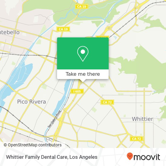 Mapa de Whittier Family Dental Care