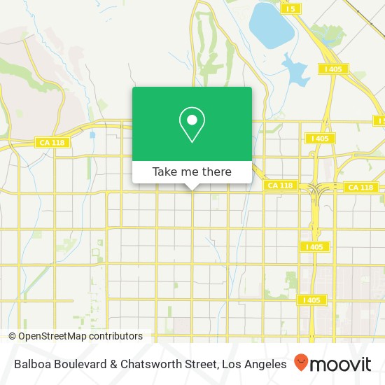 Balboa Boulevard & Chatsworth Street map