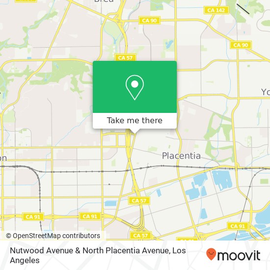 Nutwood Avenue & North Placentia Avenue map