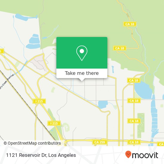 Mapa de 1121 Reservoir Dr