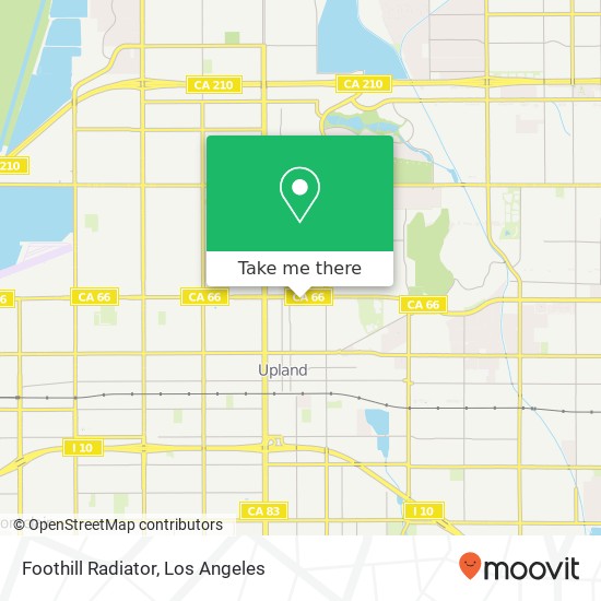 Foothill Radiator map