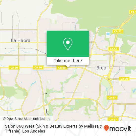 Mapa de Salon 860 West (Skin & Beauty Experts by Melissa & Tiffanie)