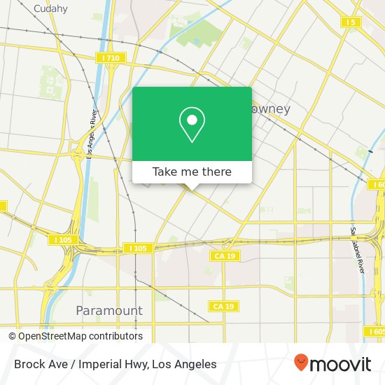 Brock Ave / Imperial Hwy map