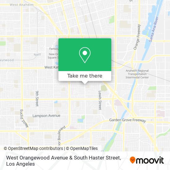 West Orangewood Avenue & South Haster Street map