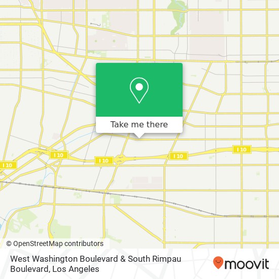 Mapa de West Washington Boulevard & South Rimpau Boulevard