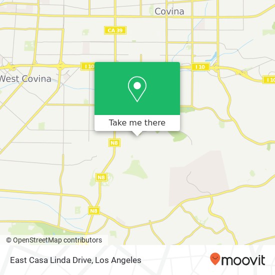 East Casa Linda Drive map
