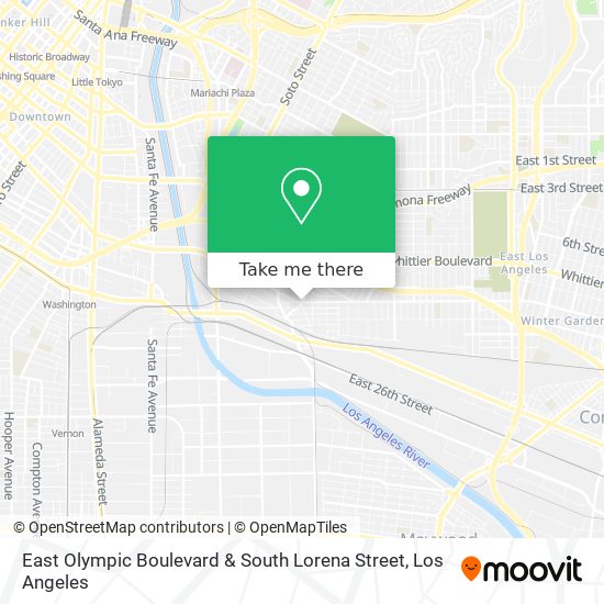 East Olympic Boulevard & South Lorena Street map