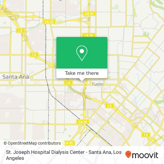 Mapa de St. Joseph Hospital Dialysis Center - Santa Ana