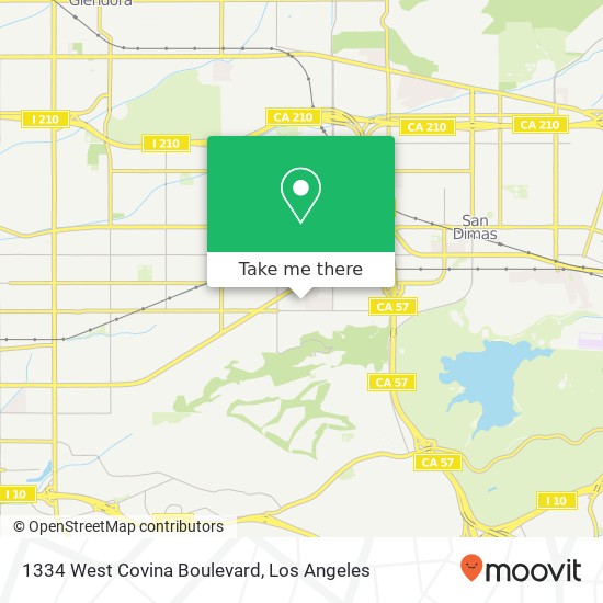 1334 West Covina Boulevard map