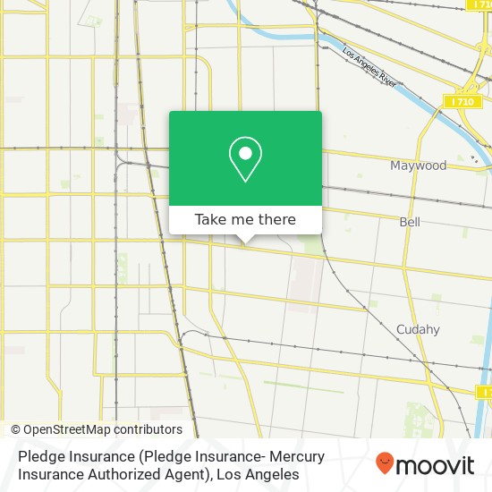 Mapa de Pledge Insurance (Pledge Insurance- Mercury Insurance Authorized Agent)