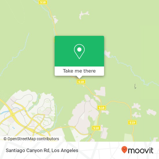 Santiago Canyon Rd map