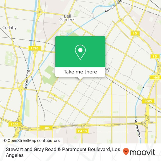 Stewart and Gray Road & Paramount Boulevard map