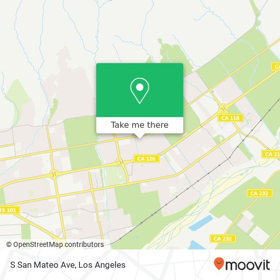 Mapa de S San Mateo Ave