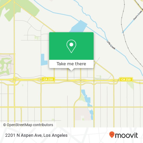 Mapa de 2201 N Aspen Ave