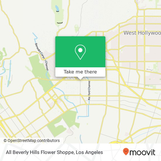 Mapa de All Beverly Hills Flower Shoppe