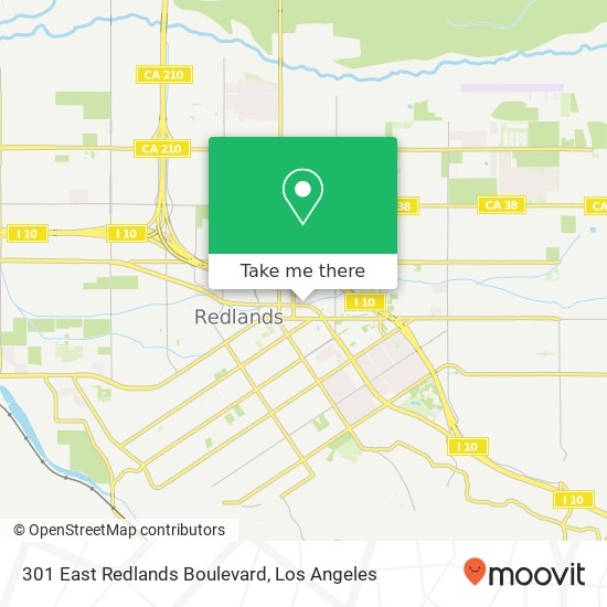 Mapa de 301 East Redlands Boulevard