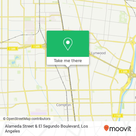Alameda Street & El Segundo Boulevard map