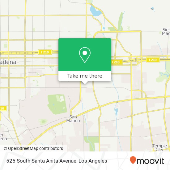 Mapa de 525 South Santa Anita Avenue