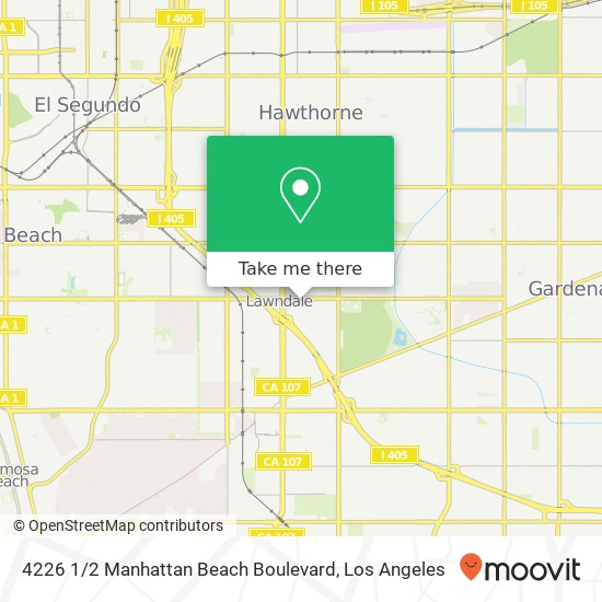 Mapa de 4226 1 / 2 Manhattan Beach Boulevard