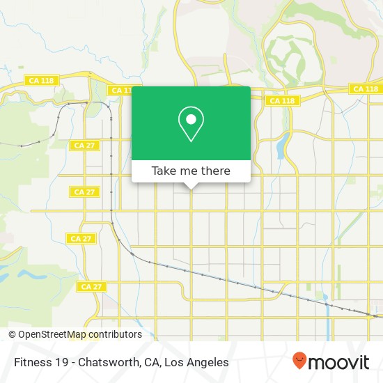 Fitness 19 - Chatsworth, CA map