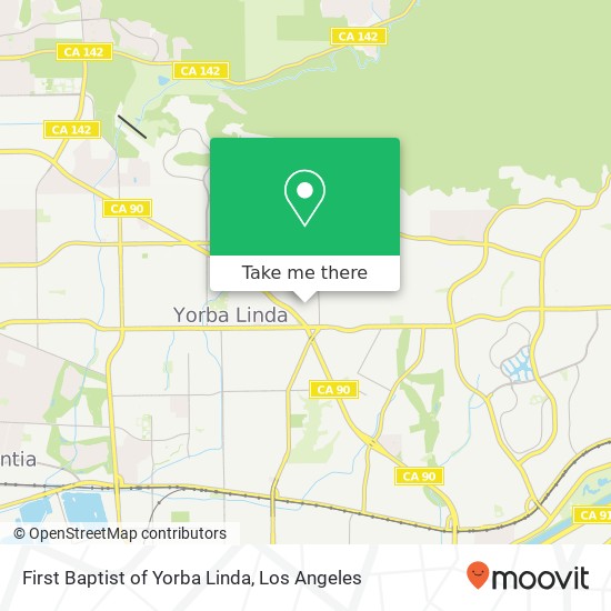 First Baptist of Yorba Linda map