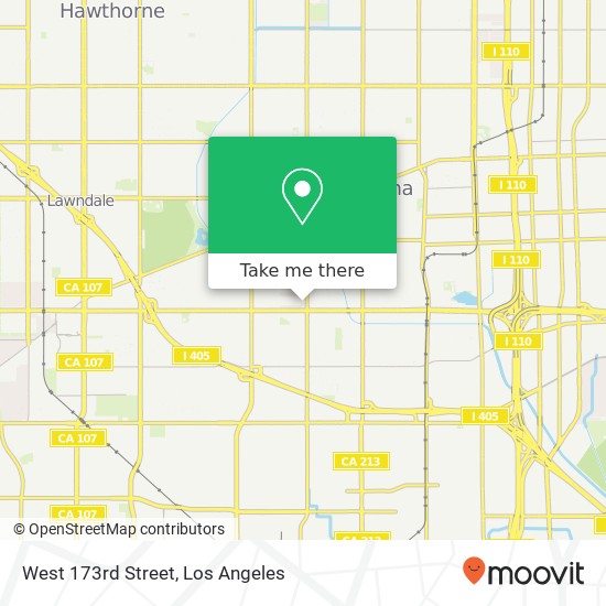 West 173rd Street map