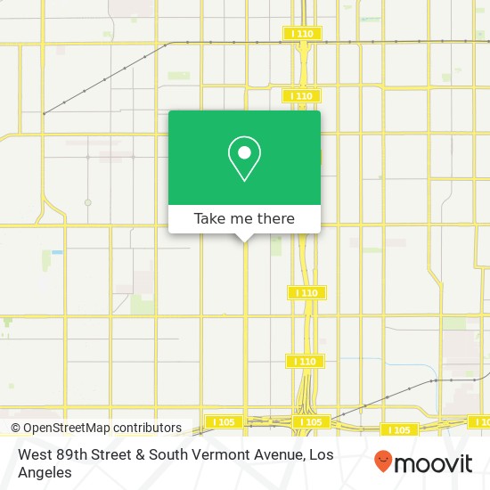 Mapa de West 89th Street & South Vermont Avenue