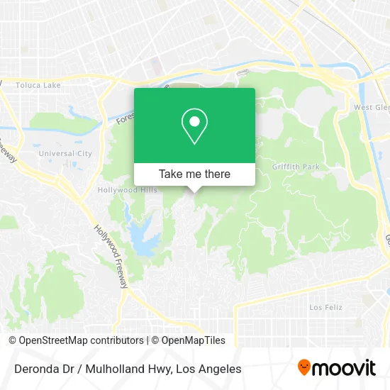 Deronda Dr / Mulholland Hwy map