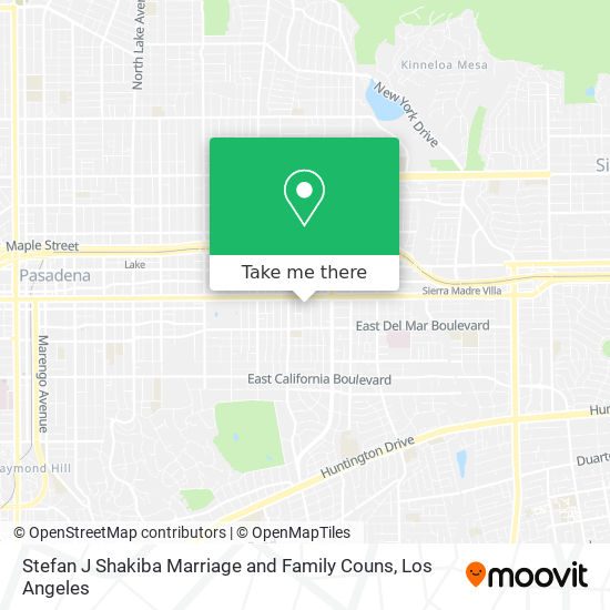 Mapa de Stefan J Shakiba Marriage and Family Couns