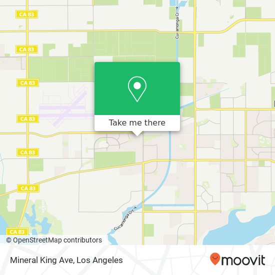 Mineral King Ave map