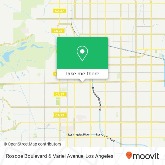 Roscoe Boulevard & Variel Avenue map
