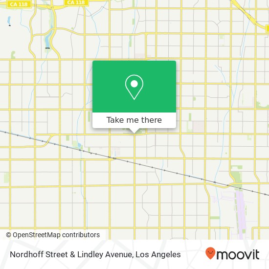 Nordhoff Street & Lindley Avenue map