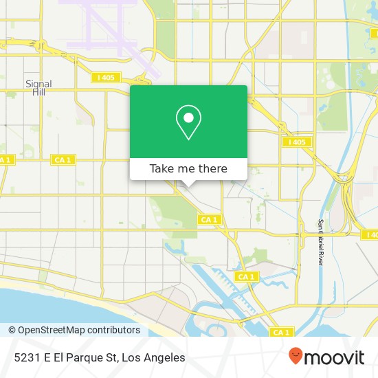 Mapa de 5231 E El Parque St