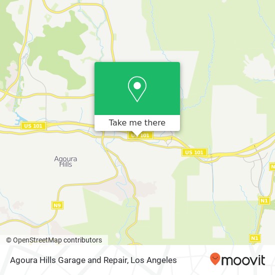 Mapa de Agoura Hills Garage and Repair